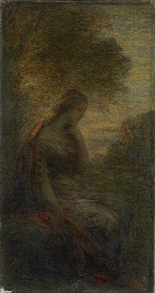Henri Fantin-Latour Young Woman under a Tree at Sunset, Called china oil painting image